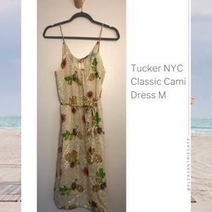 Ivory & Gold Floral Cami Dress by Tucker NYC
